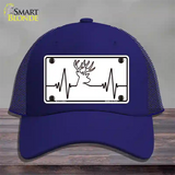 Deer Heart Beat Novelty License Plate Hat Tag Mesh / Royal Blue