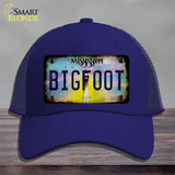 Bigfoot Mississippi Novelty License Plate Hat Tag Mesh / Royal Blue