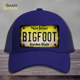 Bigfoot New Jersey Novelty License Plate Hat Tag Mesh / Royal Blue