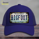 Bigfoot Rhode Island Novelty License Plate Hat Tag Mesh / Royal Blue