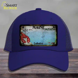 Maine Lobster Blank Rusty Novelty License Plate Hat Mesh / Royal Blue