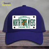 North Fort Myers Florida Novelty License Plate Hat Mesh / Royal Blue