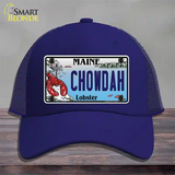 Chowdah Maine Lobster Novelty License Plate Hat Mesh / Royal Blue