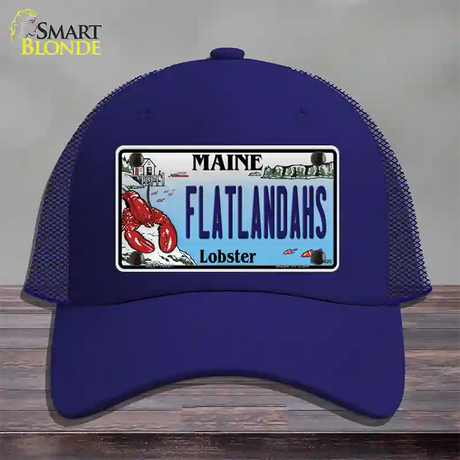 Flatlands Maine Lobster Novelty License Plate Hat Mesh / Royal Blue