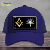 Free Mason OES Novelty License Plate Hat Mesh / Royal Blue