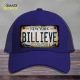 Billieve Excelcior New York Novelty License Plate Hat Mesh / Royal Blue