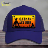 Oatman End Of Trail Arizona Scenic Background Novelty License Plate Hat Mesh / Royal Blue