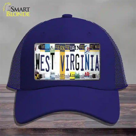 West Virginia License Plate Art Novelty License Plate Hat Mesh / Royal Blue