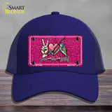 Peace Love Fishing Novelty License Plate Hat HAT-MLP-14464