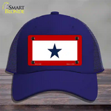 Blue Star One Novelty License Plate Hat Mesh / Royal Blue