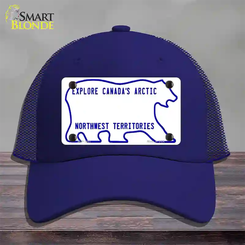 Northwest Territories Novelty License Plate Hat Mesh / Royal Blue