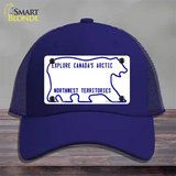 Northwest Territories Novelty License Plate Hat Mesh / Royal Blue