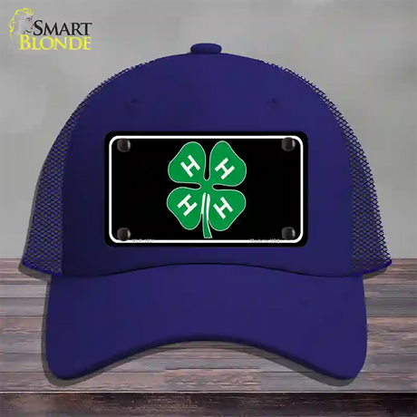 4-H Novelty License Plate Hat Mesh / Royal Blue