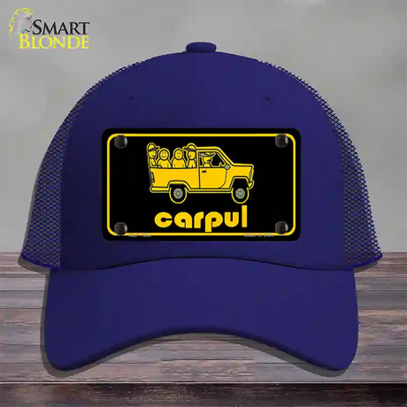 Carpul Novelty License Plate Hat Mesh / Royal Blue