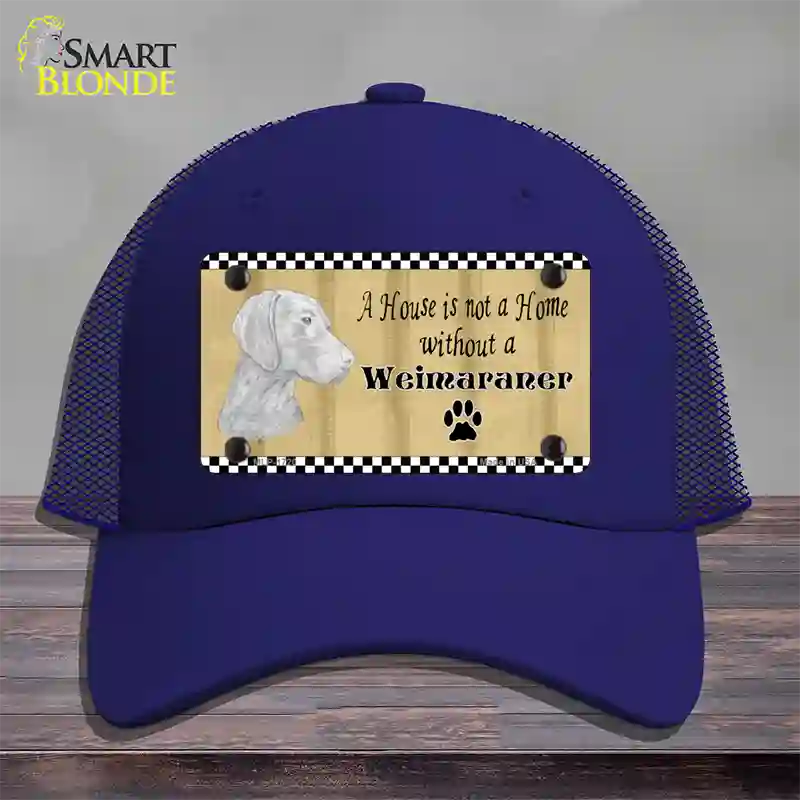 Pencil Sketch Weimaraner Novelty License Plate Hat Mesh / Royal Blue