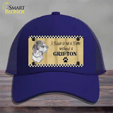 Pencil Sketch Grifton Novelty License Plate Hat Mesh / Royal Blue