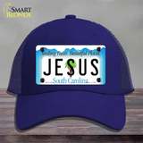 Jesus South Carolina Blue Novelty License Plate Hat Mesh / Royal Blue