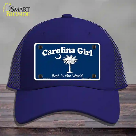 Carolina Girl Blue Novelty License Plate Hat Mesh / Royal Blue