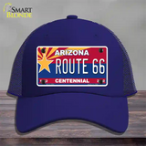 Arizona Centennial Route 66 Novelty License Plate Hat Mesh / Royal Blue