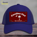 Carolina Girl Burgundy Novelty License Plate Hat Mesh / Royal Blue