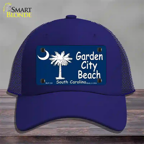 Garden City Beach South Carolina Novelty License Plate Hat Mesh / Royal Blue