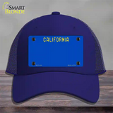 California Blue State Novelty License Plate Hat Mesh / Royal Blue