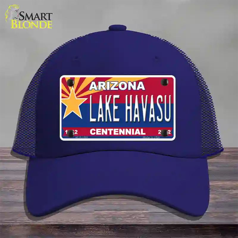 Arizona Centennial Lake Havasu Novelty License Plate Hat Mesh / Royal Blue