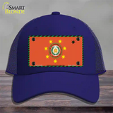 Cherokee Nation Flag Novelty License Plate Hat Mesh / Royal Blue