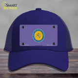 Choctaw Nation Flag Novelty License Plate Hat Mesh / Royal Blue