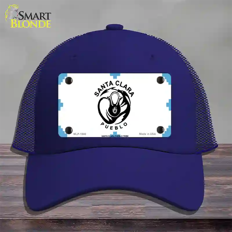 Santa Clara Pueblo Flag Novelty License Plate Hat Mesh / Royal Blue