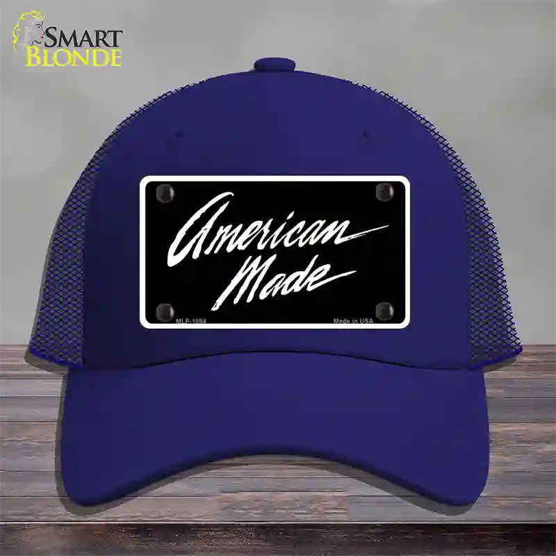 American Made Novelty License Plate Hat Mesh / Royal Blue