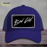 Bad Girl Novelty License Plate Hat Mesh / Royal Blue