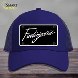 Fuelinjected Novelty License Plate Hat Mesh / Royal Blue