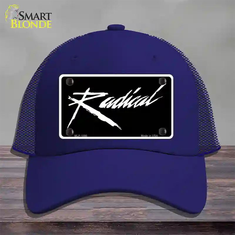 Radical Novelty License Plate Hat Mesh / Royal Blue