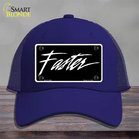 Faster Novelty License Plate Hat Mesh / Royal Blue