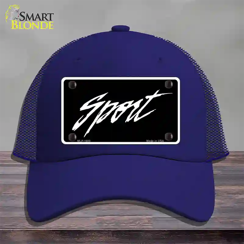 Sport Novelty License Plate Hat Mesh / Royal Blue