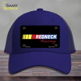 Redneck Racing Novelty License Plate Hat Mesh / Royal Blue