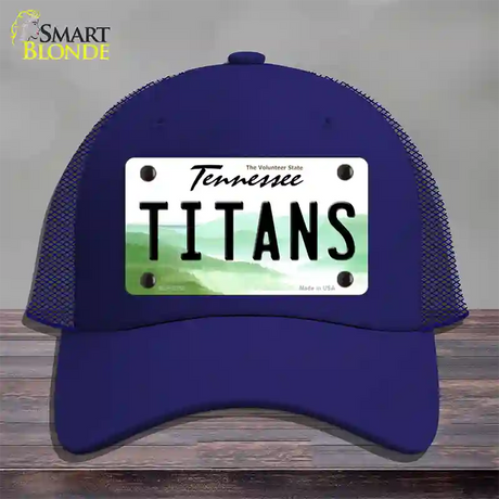 Titans Tennessee State Novelty License Plate Hat Mesh / Royal Blue