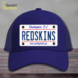 Redskins Washington State Novelty License Plate Hat Mesh / Royal Blue