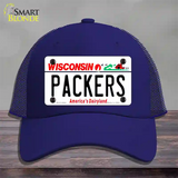 Packers Wisconsin State Novelty License Plate Hat Mesh / Royal Blue