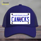 Canucks British Columbia Canada Province Novelty License Plate Hat Mesh / Royal Blue