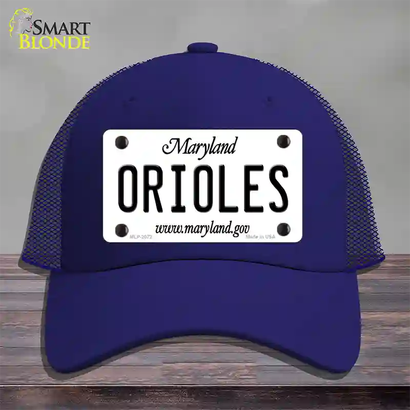 Orioles Maryland State Novelty License Plate Hat Mesh / Royal Blue