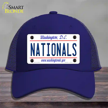 Nationals Washington DC State Novelty License Plate Hat Mesh / Royal Blue