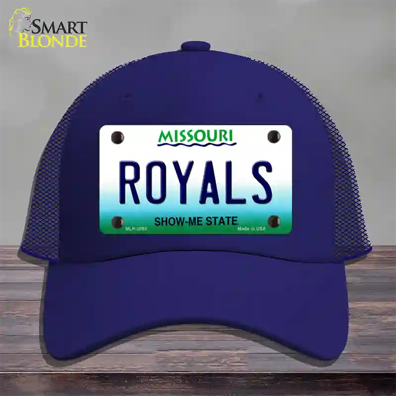 Royals Missouri State Novelty License Plate Hat Mesh / Royal Blue