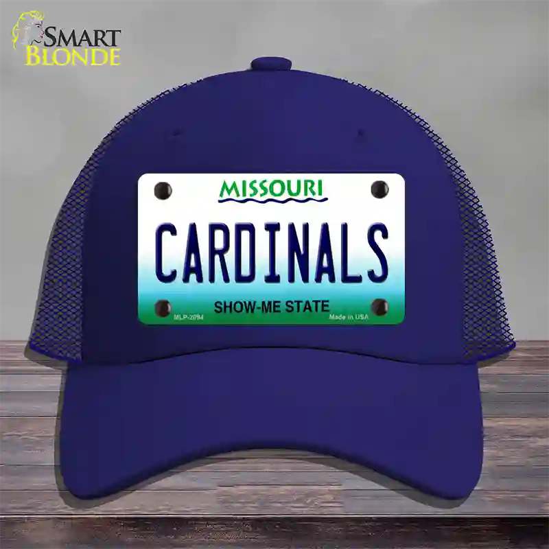 Cardinals Missouri State Novelty License Plate Hat Mesh / Royal Blue