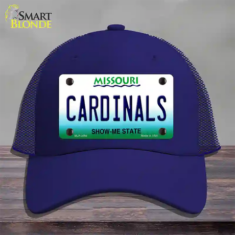 Cardinals Missouri State Novelty License Plate Hat Mesh / Royal Blue