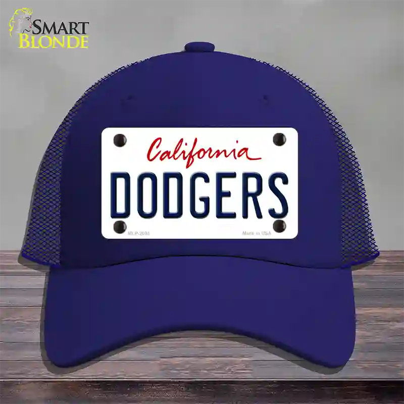 Dodgers California State Novelty License Plate Hat Mesh / Royal Blue