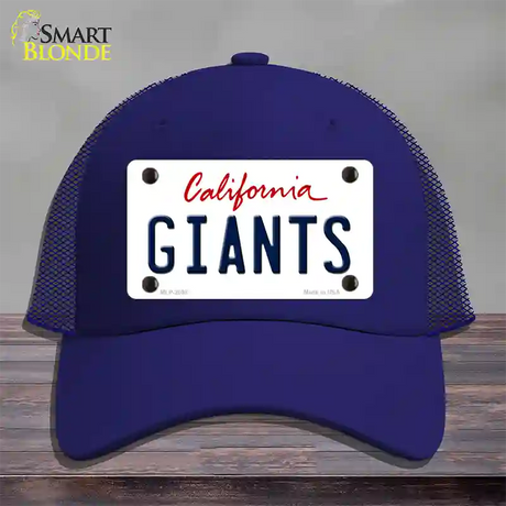 Giants California State Novelty License Plate Hat Mesh / Royal Blue