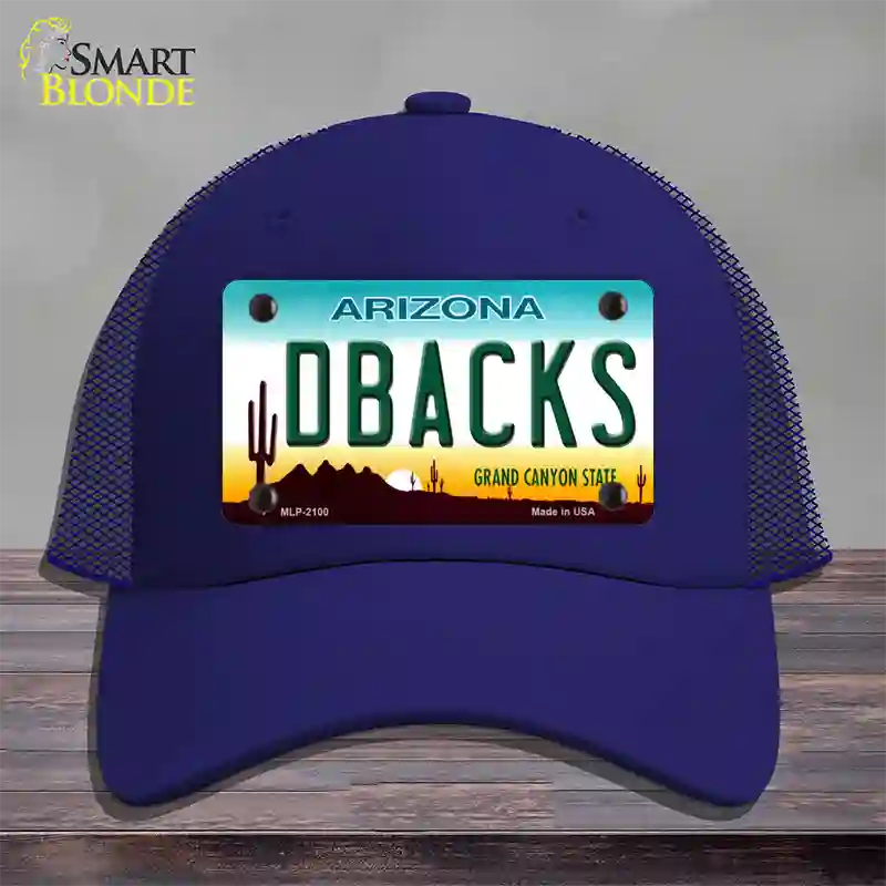 Dbacks Arizona State Novelty License Plate Hat Mesh / Royal Blue