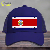 Costa Rica Flag Novelty License Plate Hat Mesh / Royal Blue